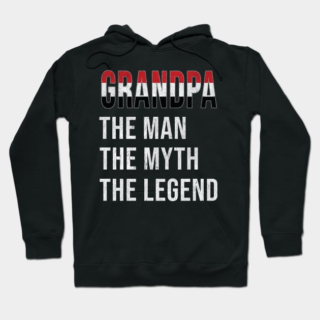 Grand Father Yemeni Grandpa The Man The Myth The Legend - Gift for Yemeni Dad With Roots From  Yemen Hoodie by Country Flags